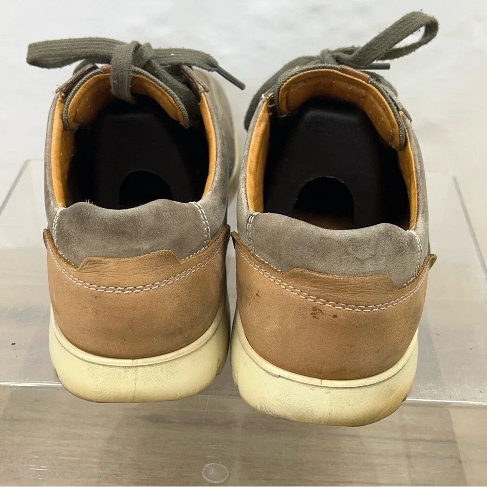 Ecco Mens Ennio Retro Sneaker Oxford Shoes Brown Nubuck Leather‎ Size 44